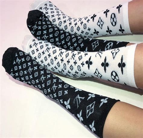 lv socks white|Lv socks women's.